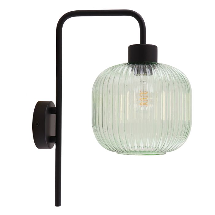 Design vägglampa grön, Charlois