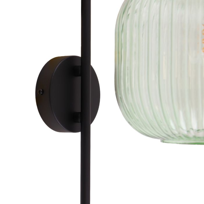 Design vägglampa grön, Charlois