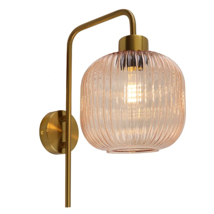 Design vägglampa rosa, Charlois