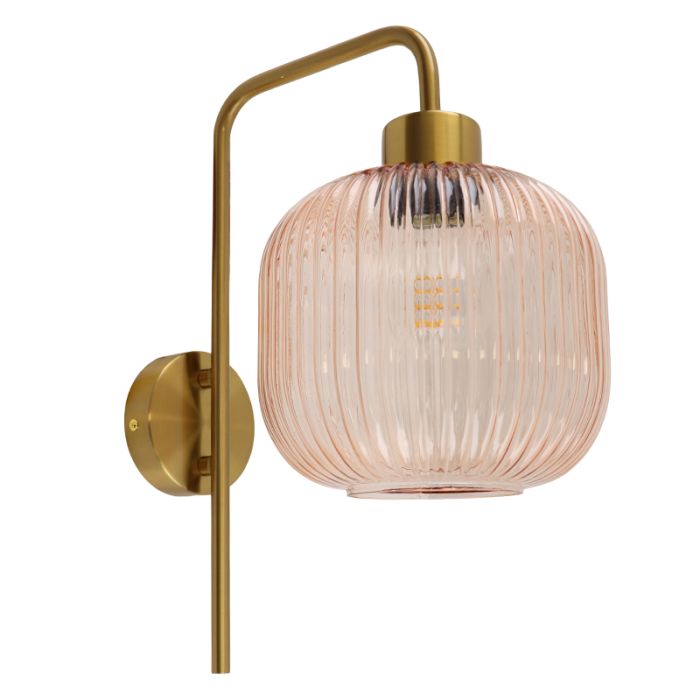 Design vägglampa rosa, Charlois