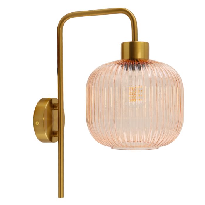 Design vägglampa rosa, Charlois