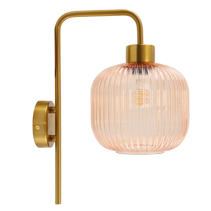 Design vägglampa rosa, Charlois