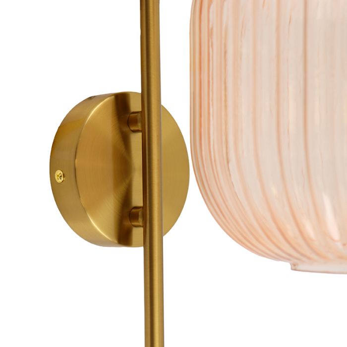 Design vägglampa rosa, Charlois