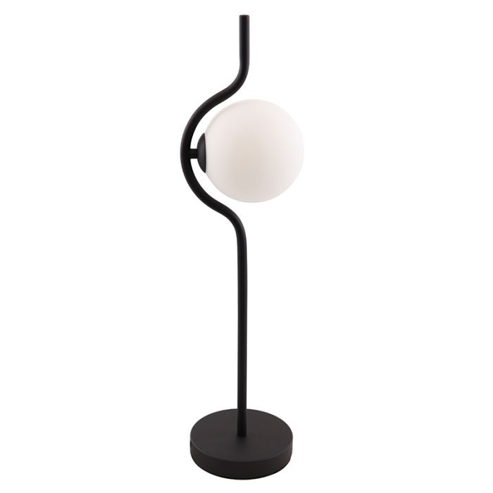 Modern bordslampa svart, Merel, med brytare