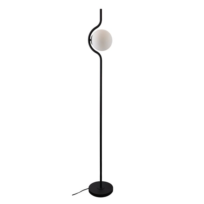 Modern golvlampa svart, Merel, med brytare