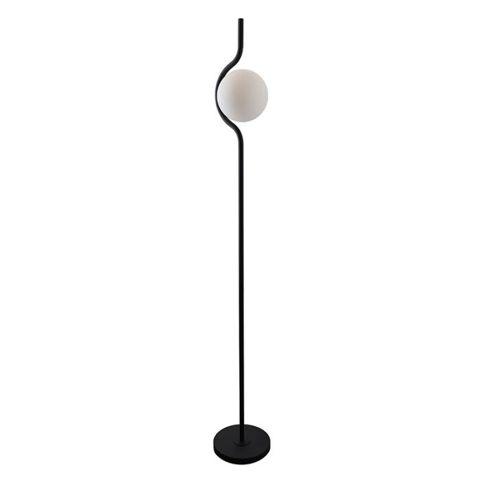 Modern golvlampa svart, Merel, med brytare