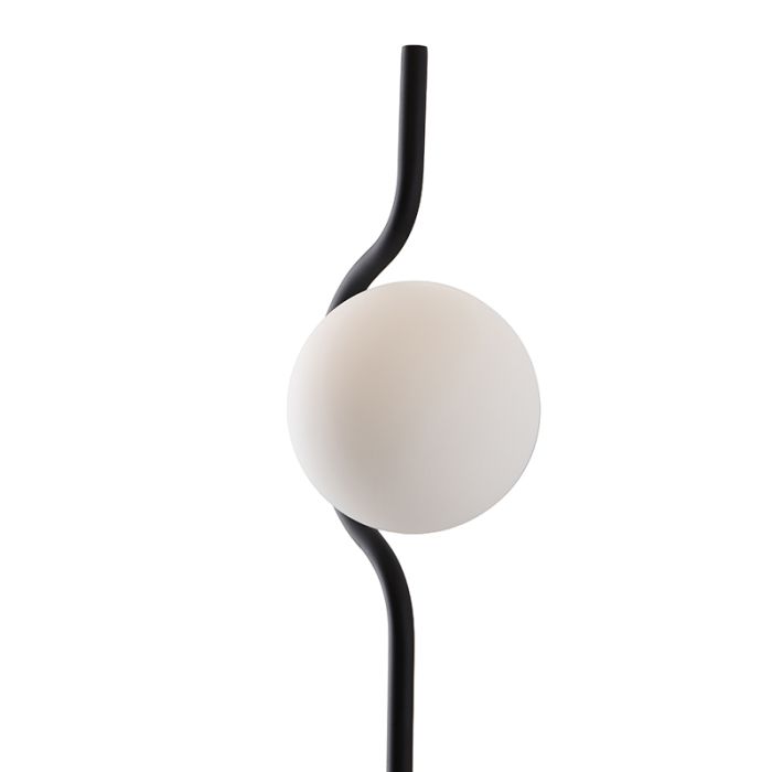 Modern golvlampa svart, Merel, med brytare