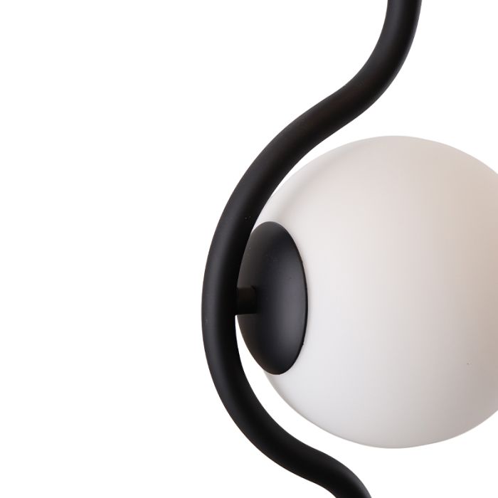 Modern golvlampa svart, Merel, med brytare