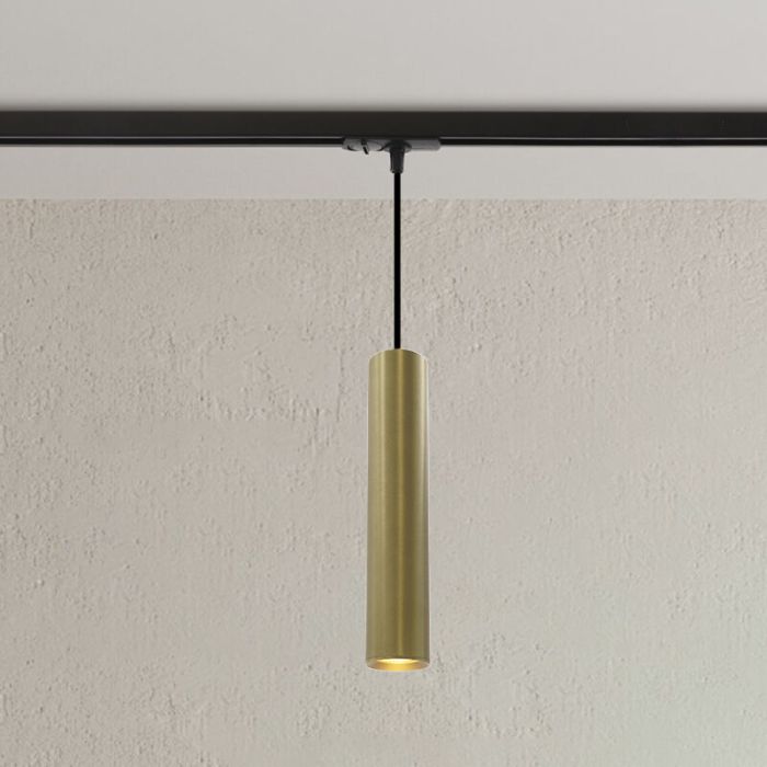 Modern 1 fas spotlight skena mässing, Nadi