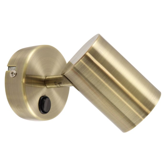 Modern vägglampa brons, Elena, med brytare