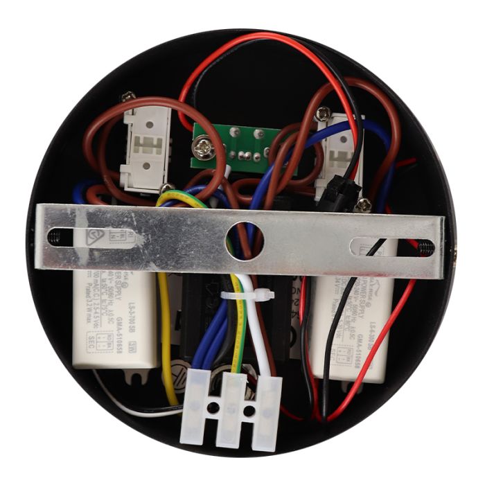 Modern vägglampa svart, Alec, 9W, 3000K LED, med brytare