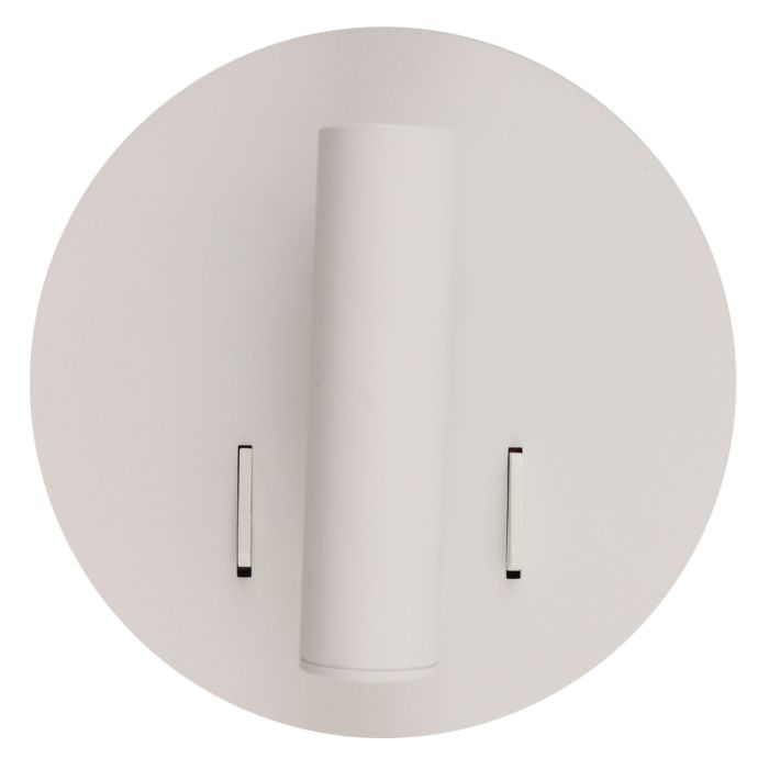 Modern vägglampa vit, Alec, 9W, 3000K LED, med brytare