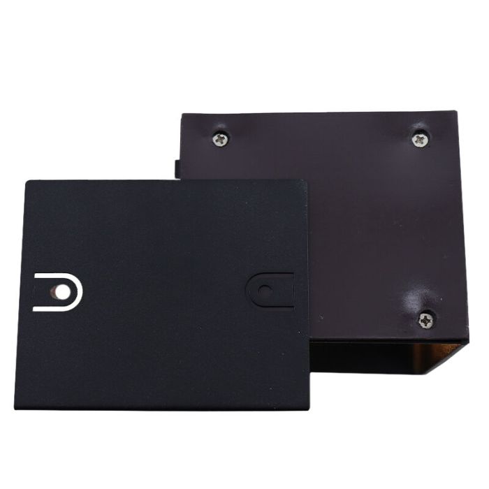 Uppladdningsbar up down vägglampa svart, Dion, 1W, 2700K LED, IP44, rörelsesensor