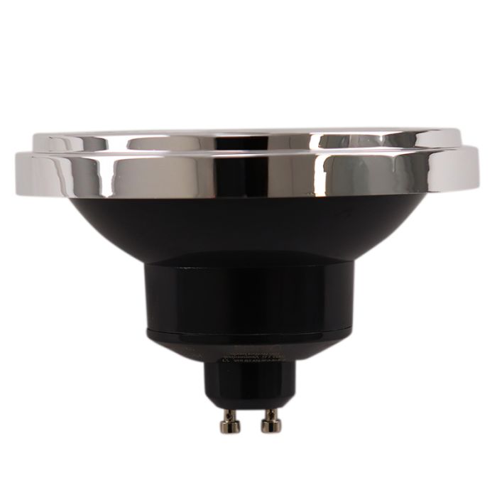 Dimbar Olucia GU10 (AR111) LED lampa Clint, svart, 12W, 4000K
