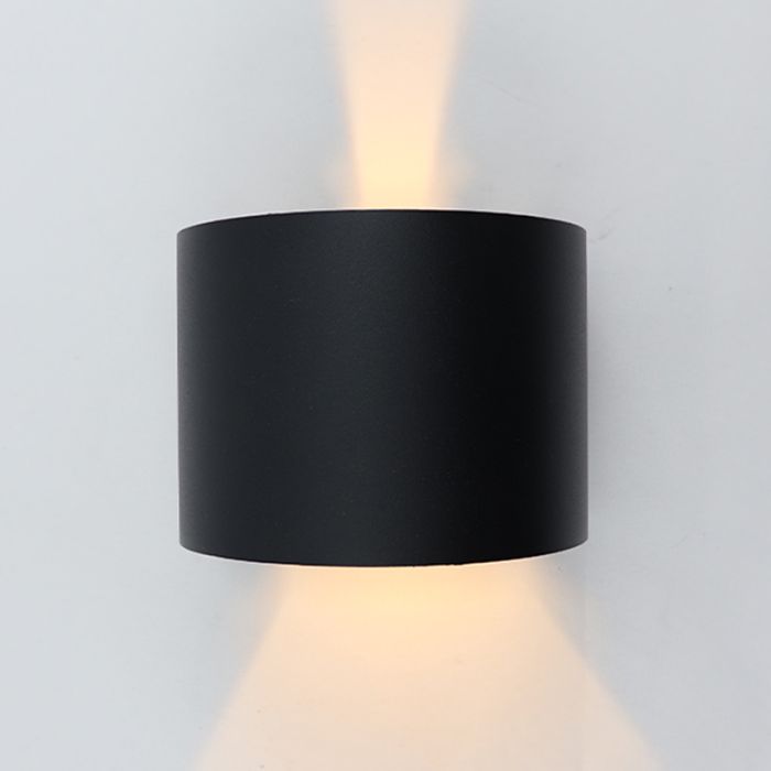 Modern smart vägglampa svart, Dion, 6W, RGBW LED, IP65