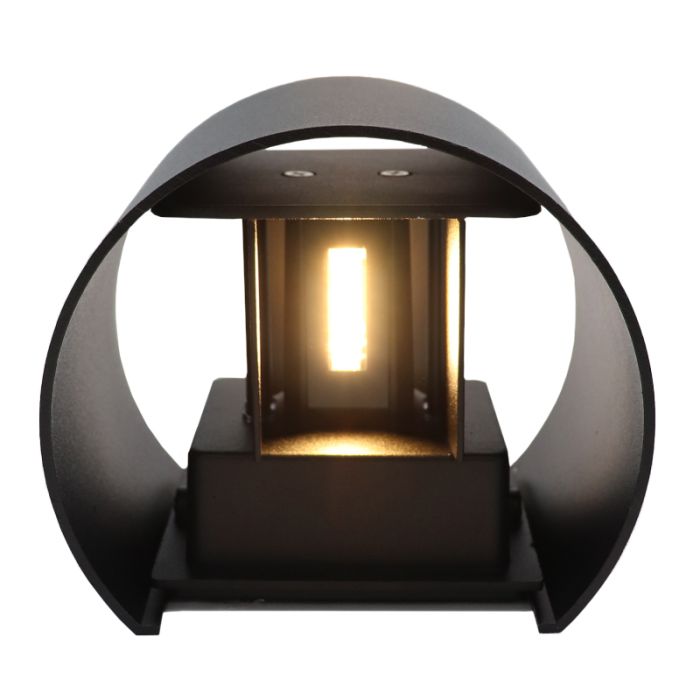 Modern smart vägglampa svart, Dion, 6W, RGBW LED, IP65