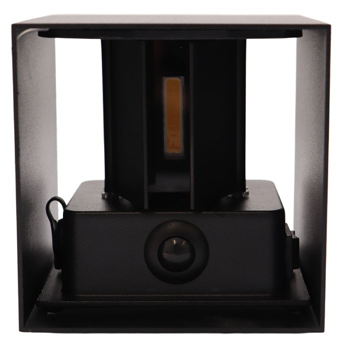 Modern uppladdningsbar vägglampa svart, Dion, 1W, 2700K LED, IP44