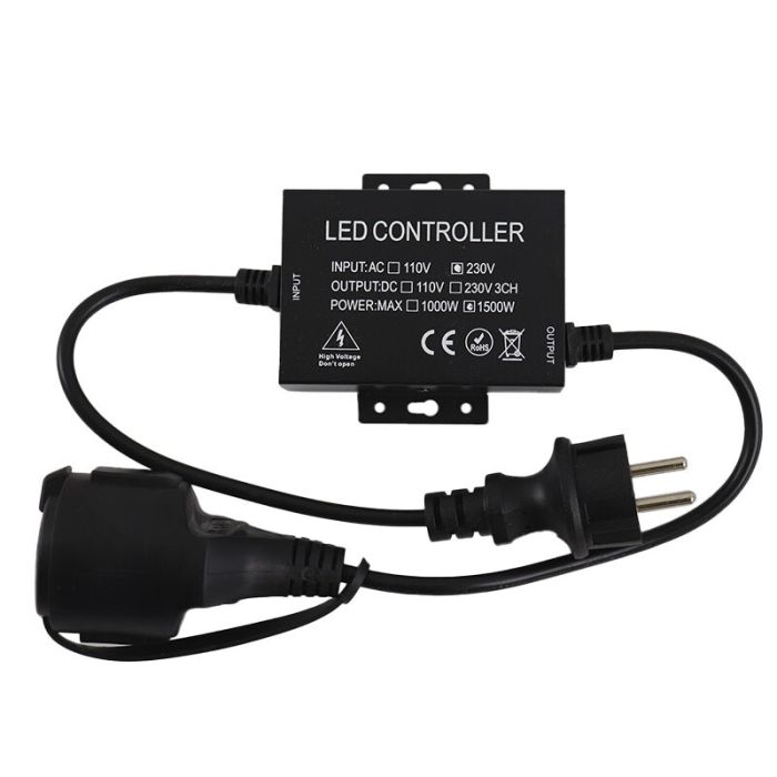 Ljusslinga dimmer, 1500W, IP44, med fjärrkontroll