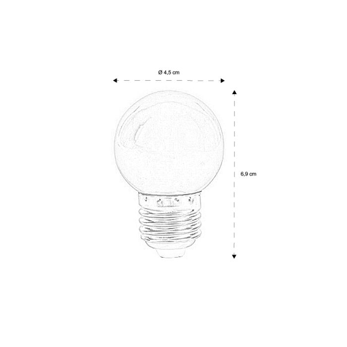 Vit LED-lampa - 1 Watt