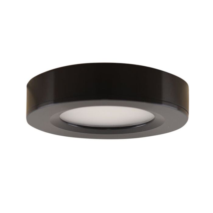 Runda köksskåpslampa, svart
