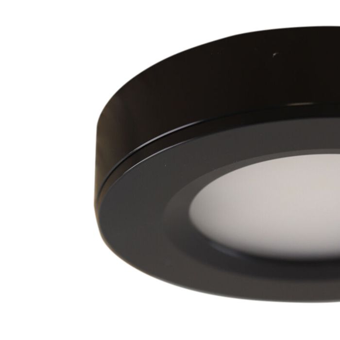 Runda köksskåpslampa, svart
