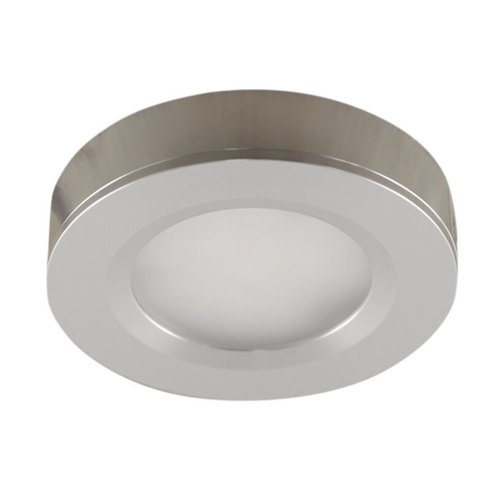 Runda köksskåpslampa, silver