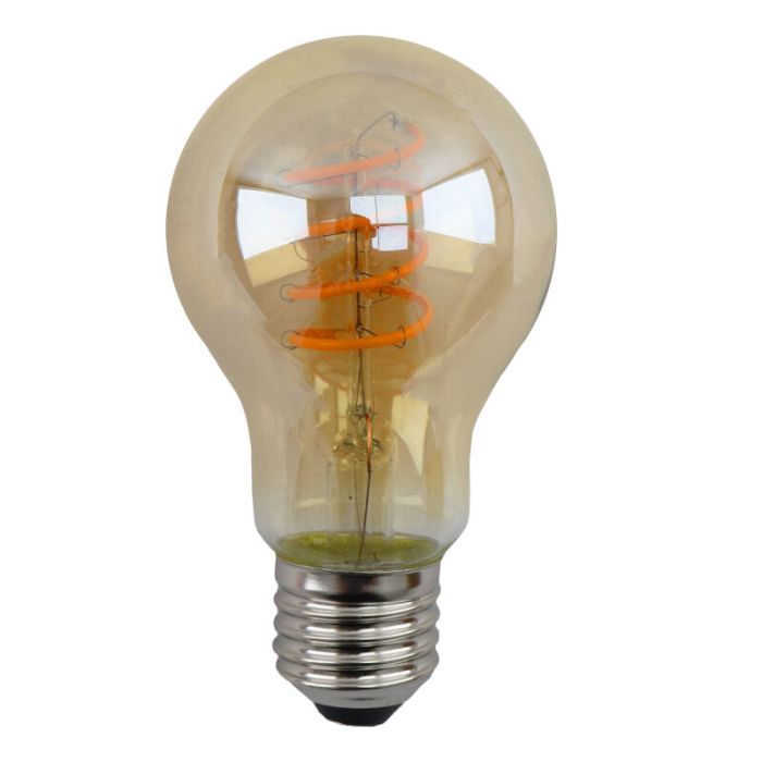 Dimbar Olucia E27 LED lampa, Tuelo, A60, 4w, bärnstensfärgad glas, 2200k