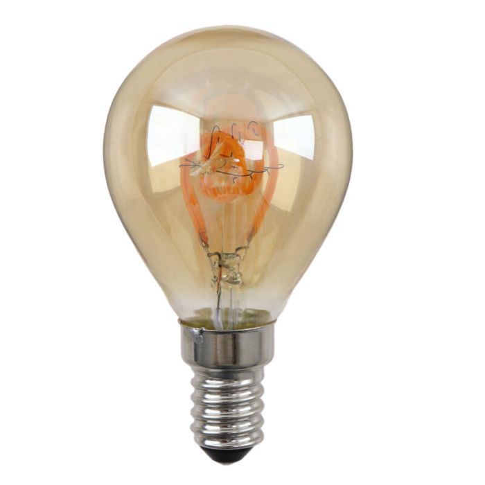 Dimbar Olucia E14 filamentlampa Tuelo, bärnstensfärgad, 4W, 2200K