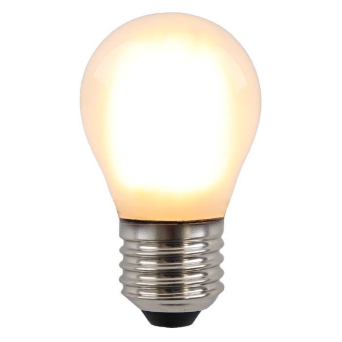 Dimbar Olucia E27 filamentlampa Carel, P45, 5W, 2700K