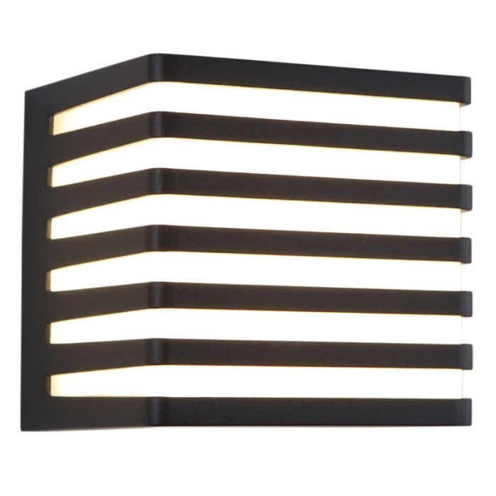 Modern utelampa svart, Lenny, 9W, 3000K LED, IP54