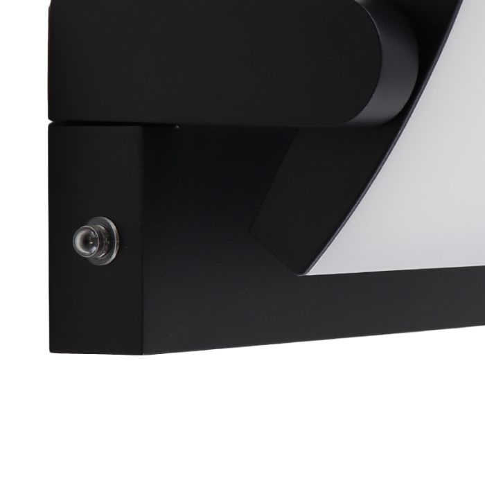 Modern utomhus vägglampa med skymningssensor svart, Alet, 12,5W, 3000K LED, IP54
