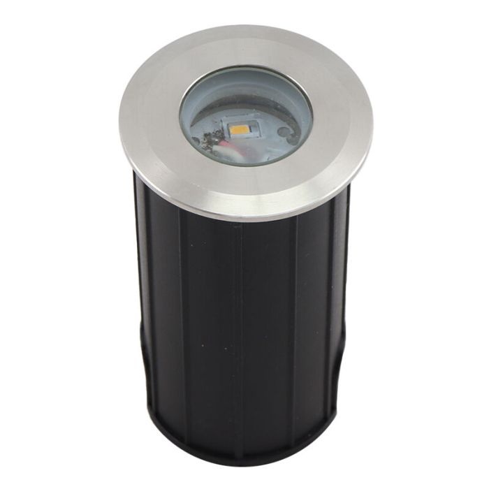 Aluminium decklight krom, Catamarca, 3W, 3000K LED, IP68