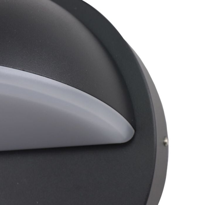 Modern utomhus vägglampa med rörelsesensor svart, Shelby, 7W, 3000K LED, IP44