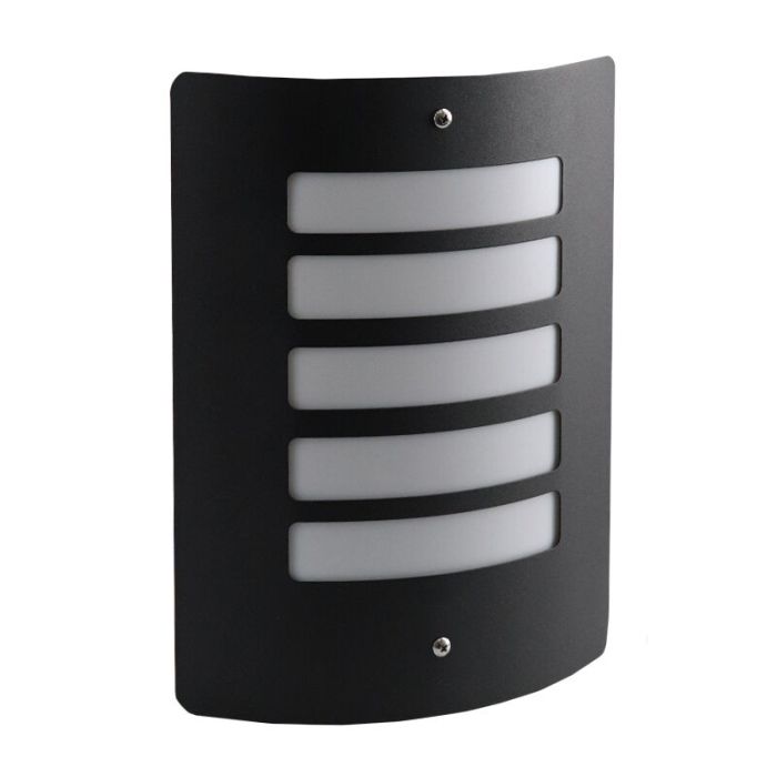 Modern utomhus vägglampa med skymningssensor svart, Manuel, IP44