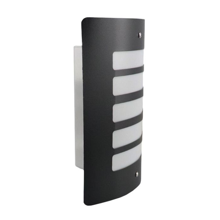 Modern utomhus vägglampa med skymningssensor svart, Manuel, IP44