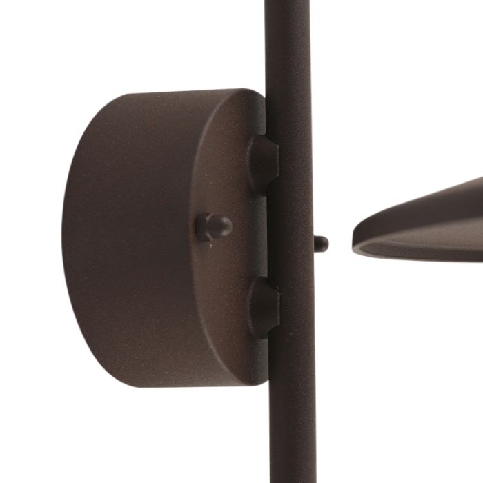 Klassisk utomhus vägglampa med rörelsesensor rostfärgad, Rolin, IP54
