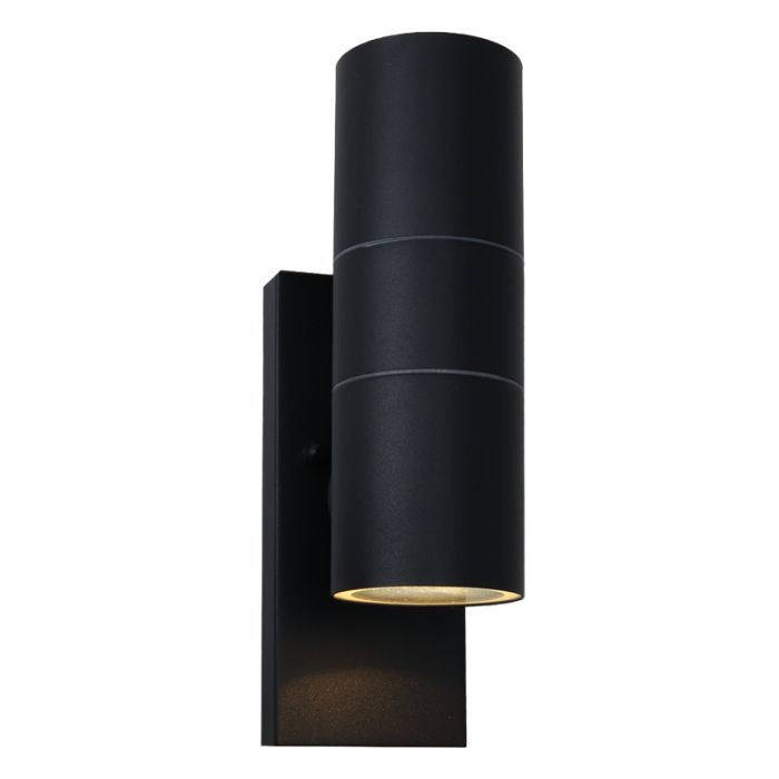 Modern utomhus vägglampa med skymningssensor svart, Pedro, IP44