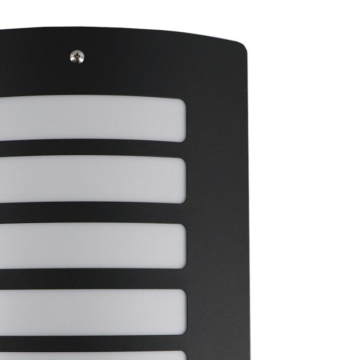 Modern utomhus vägglampa med rörelsesensor svart, Manuel, IP44