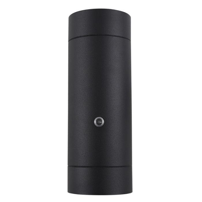 Modern utomhus vägglampa med skymningssensor svart, Marcos, IP44
