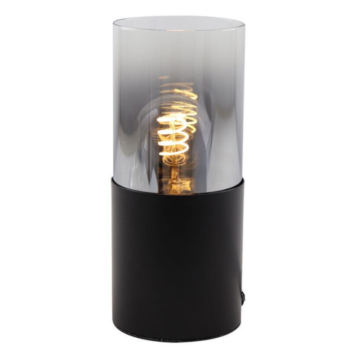 Modern bordslampa svart, Huy, med brytare
