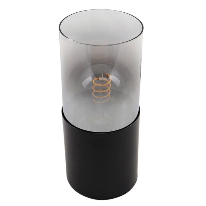 Modern bordslampa svart, Huy, med brytare