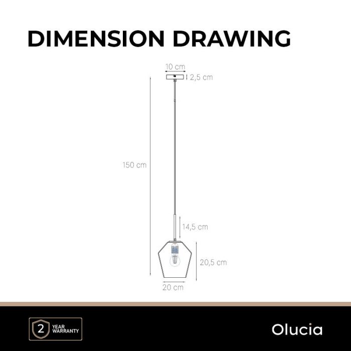 Modern fönsterlampa transparent, Nanko
