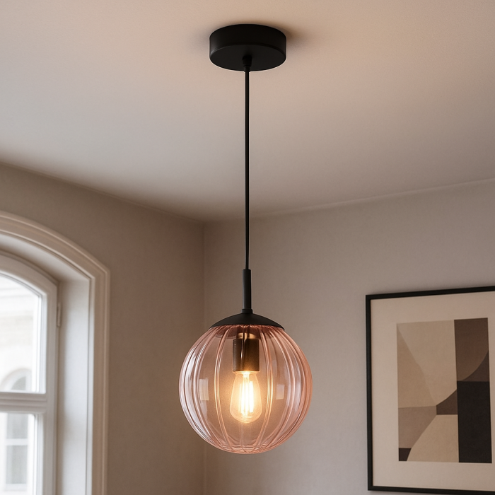 Retro fönsterlampa rosa, Rifka
