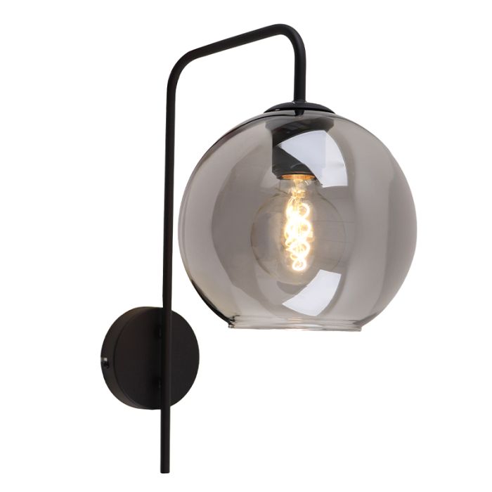 Design vägglampa grå, Giada, med brytare