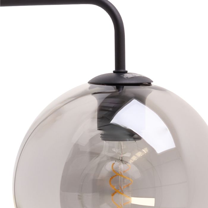 Design vägglampa grå, Giada, med brytare