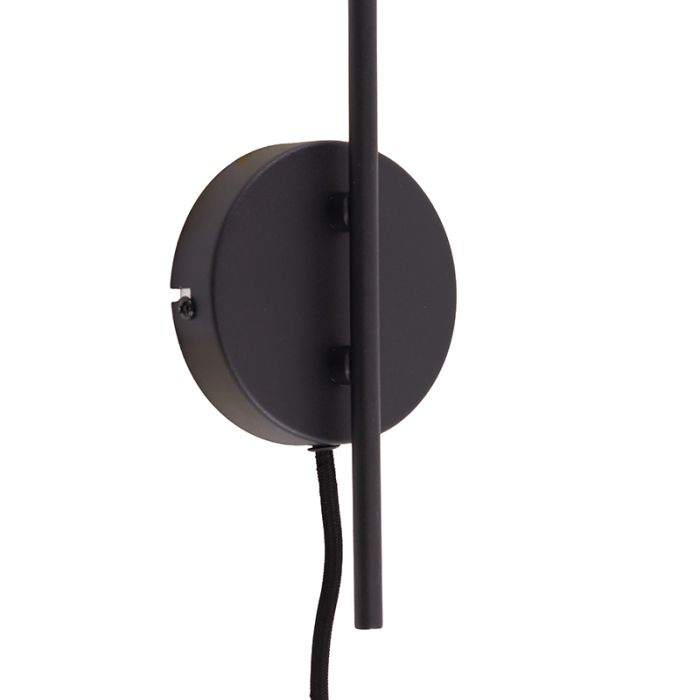 Design vägglampa grå, Giada, med brytare