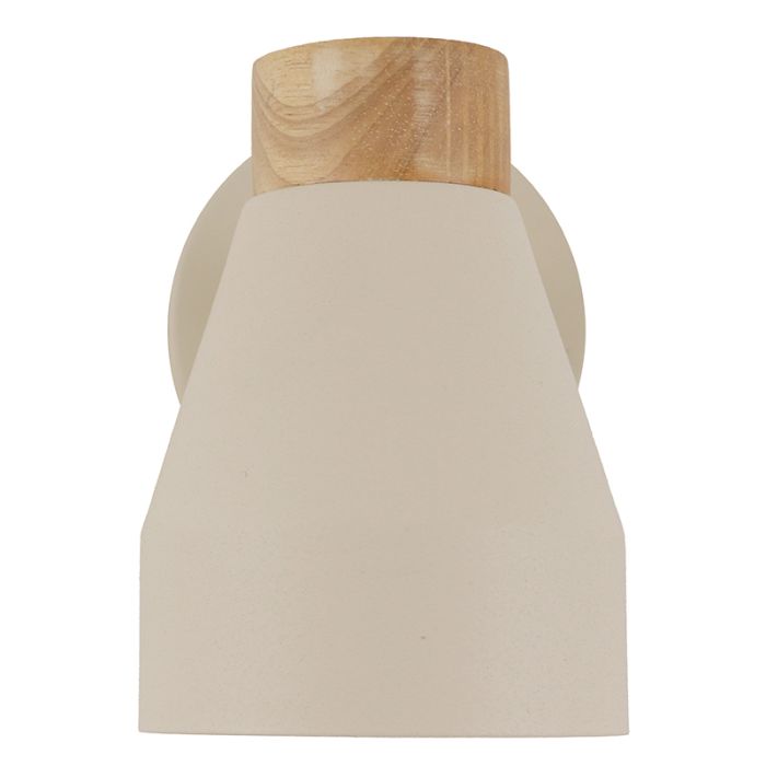 Rustik vägglampa beige, Freddie, med brytare