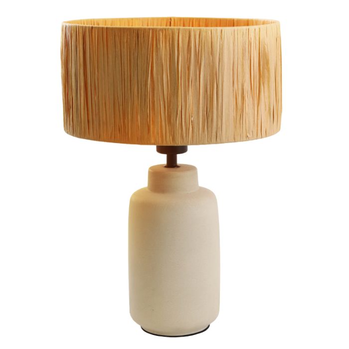 Papper bordslampa brun, Daisy, med brytare