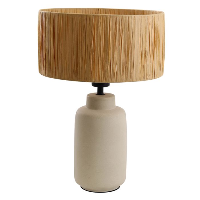Papper bordslampa brun, Daisy, med brytare