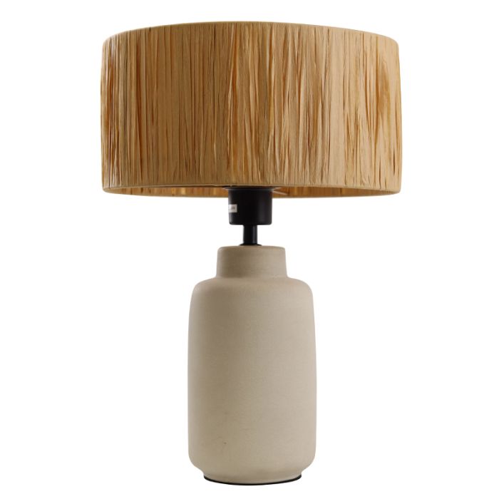 Papper bordslampa brun, Daisy, med brytare